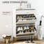 12 Pair Flip Down Shoe Storage