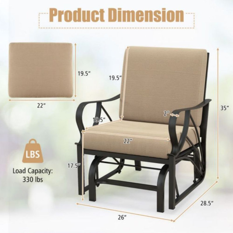 Aralee Metal Outdoor Glider