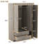 3-Door Mirror Wardrobe With Shelves-1672888594