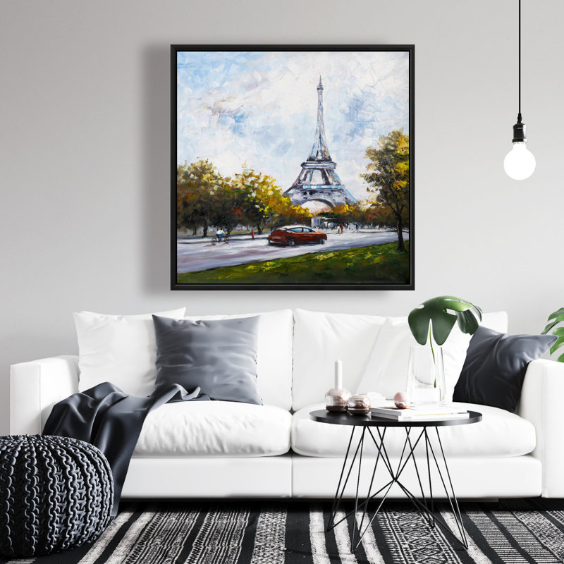 "Conduite près de la Tour Eiffel" sur toile