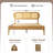 Caneva Full Size Platform Bed Frame - CAB-41-F with Headboard & Footboard, Center Metal Legs, 12 Strong Solid Wood Slats Structure, No Box Spring Needed, Noise-Free, Easy Set Up, Honey Oak-1772627245-1772627235