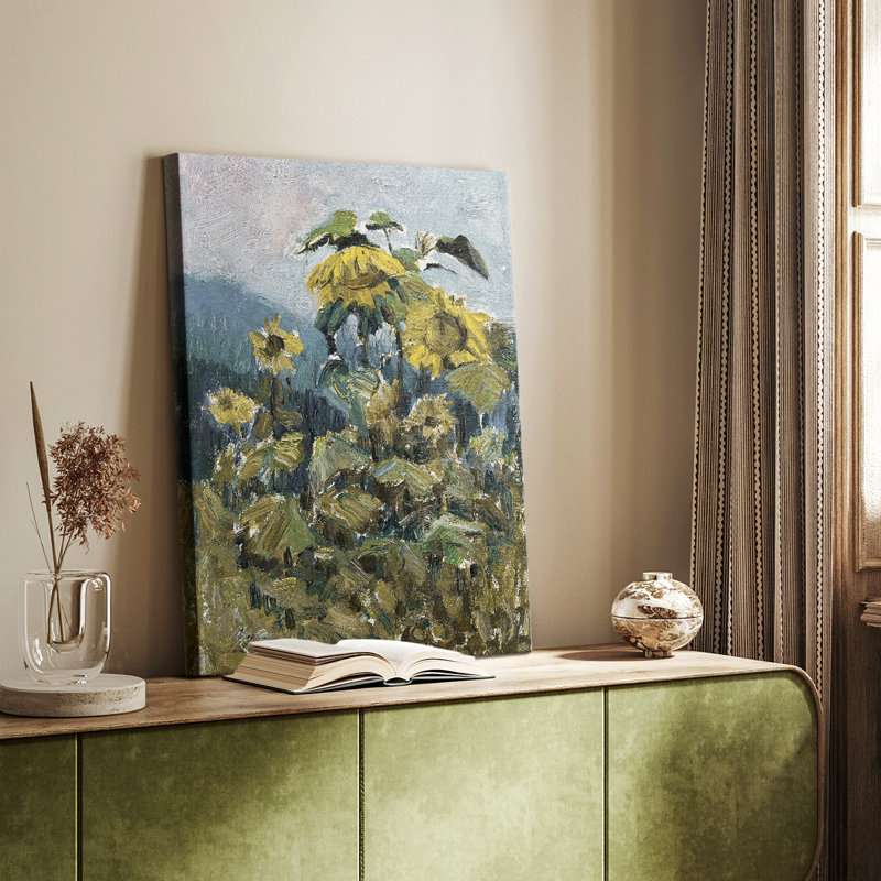 Imprimé floral rétro CCXLIV - galerie Cavas sur mesure, H 18 po x l 12 po