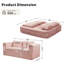 Canapé-lit modulaire convertible multifonctionnel avec méridienne indépendante et couverture fonctionnelle, très grand lit de 80 po-174381398