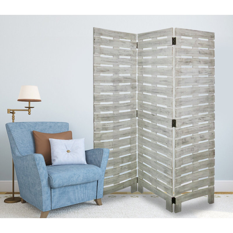 Vann 63 " W x 72 " H 3 - Panel Solid Wood Folding