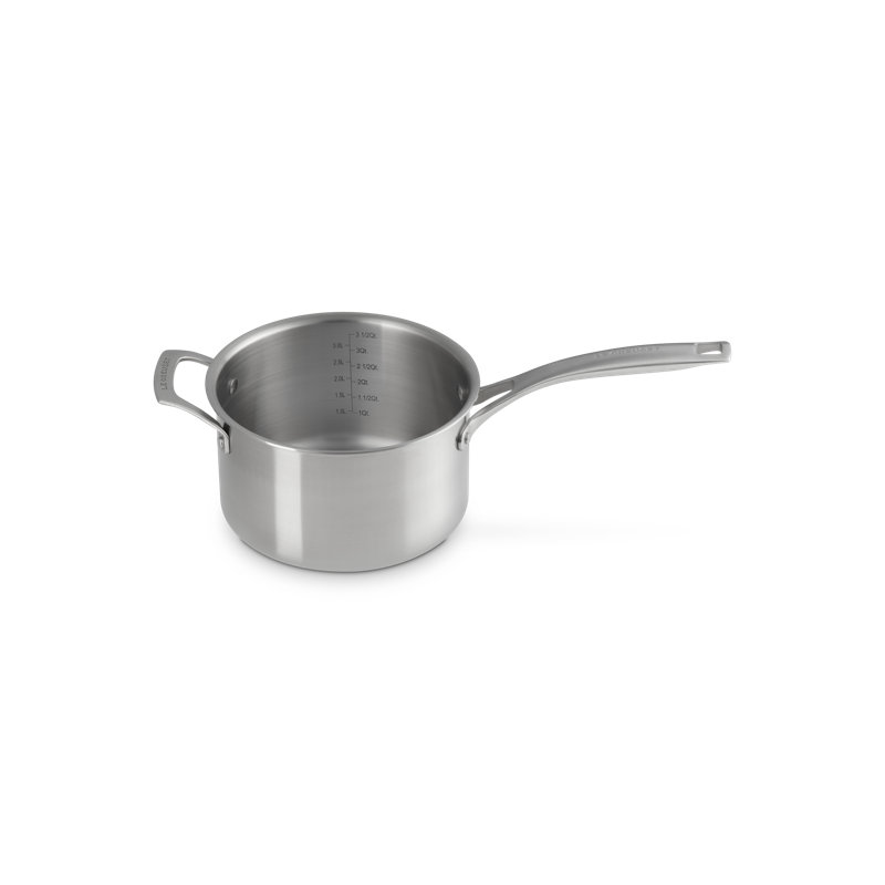 Le Creuset Essential Stainless Steel Round Saucepan With Lid, 4 Qt., 4 quarts