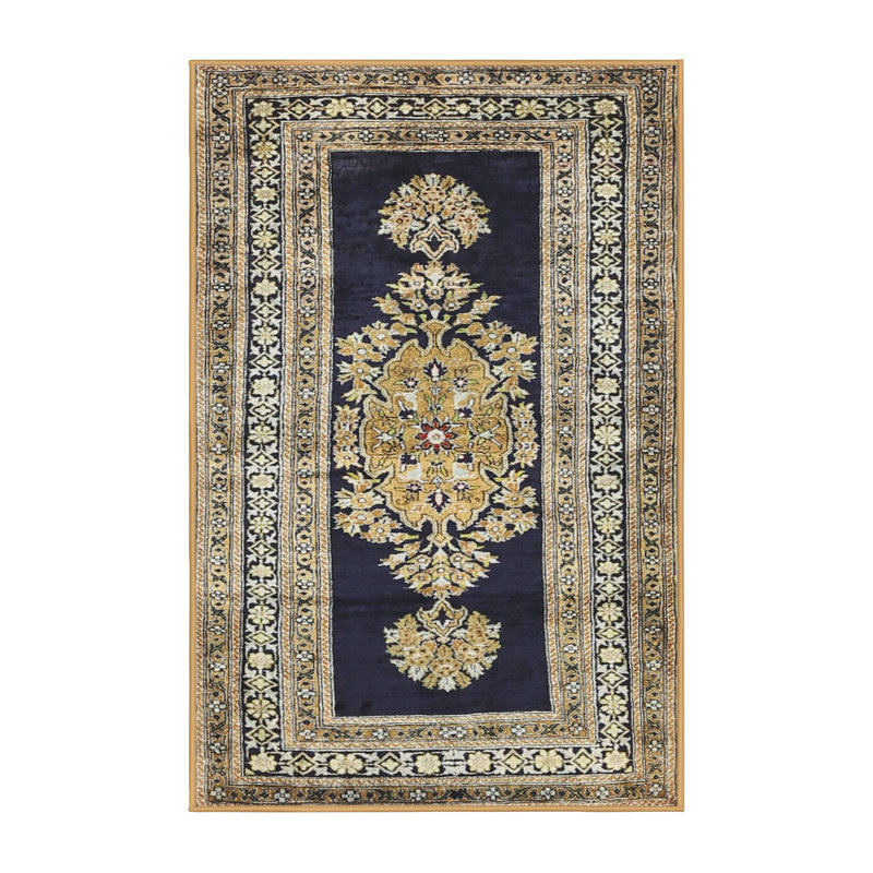 Tapis beige/noir contemporain, Rectangle 4 pi x 6 pi