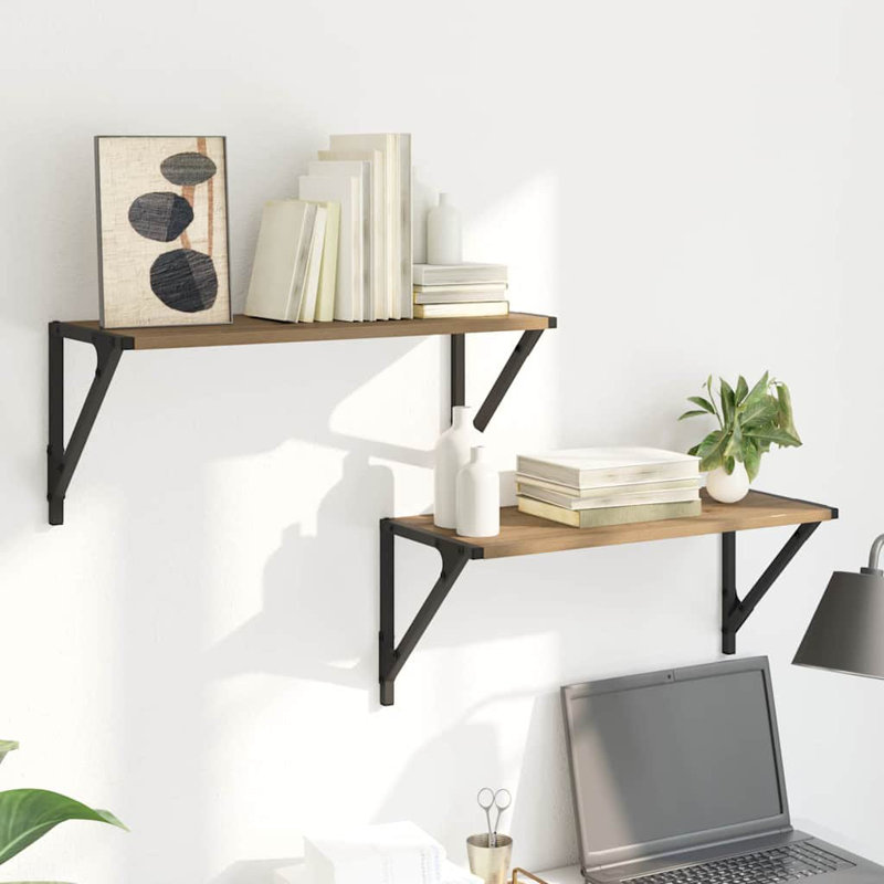 Floating Shelf, 25.5cm H x 60cm W x 25cm D, Artisan Oak