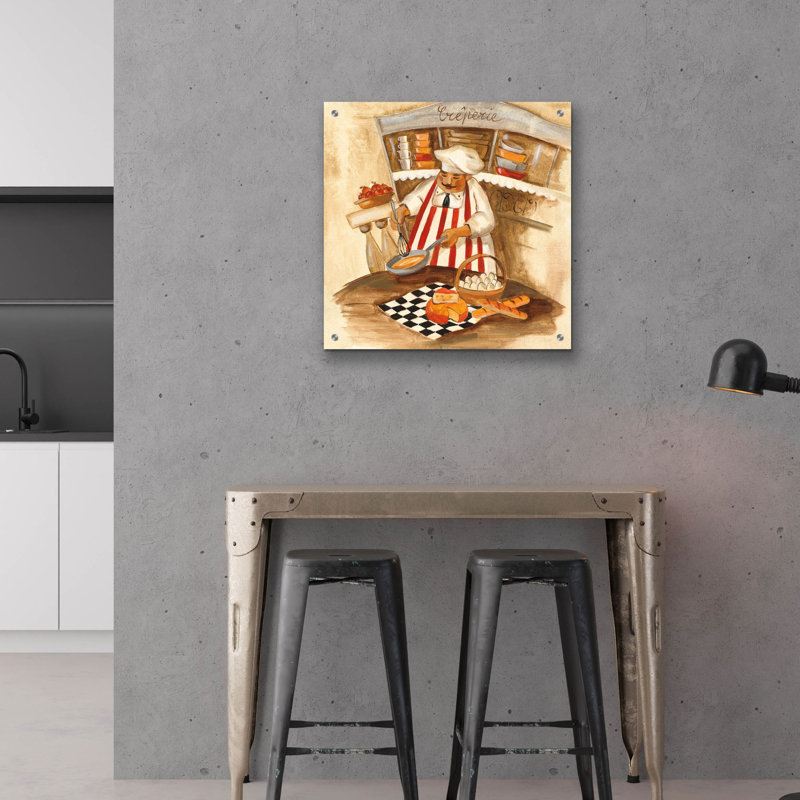  «Creperie» par Silvia Vassileva, art mural en verre acrylique, 24 po x 24 po, H 24 po x l 24 po