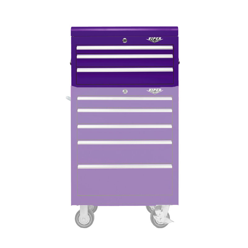 26" 3 Drawer Top Chest, Purple