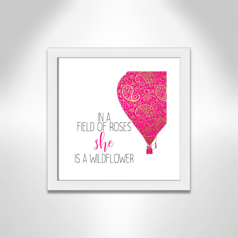 Il s’agit d’un wildflower, H 16 po x l 16 po x P 0,63 po, Cadre blanc