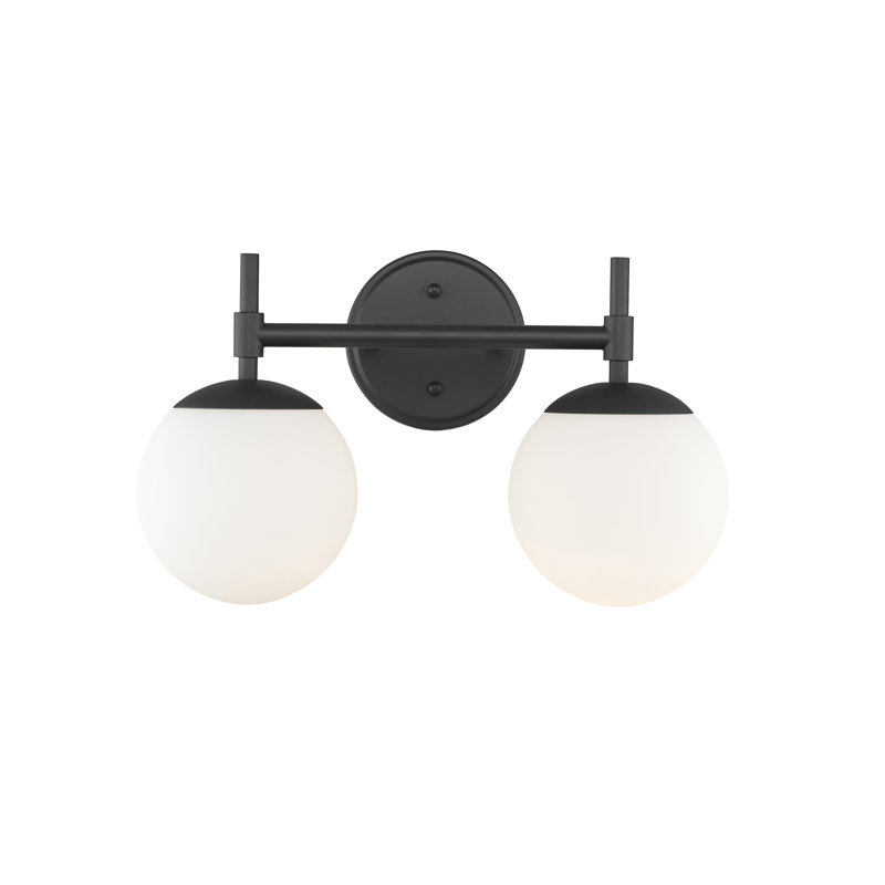Aparicio Dimmable Bathroom Vanity Light, 2, Matte Black
