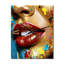 Sensual Red Lips Retro Glam Collage II - Fashion Woman Très grandes horloges murales-99634454