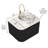 24" Single Wall Mounted Bathroom Vanity Set With Marble Vessel Sink,Black-1988561108-1988561105