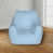 Similicuir bleu glacier