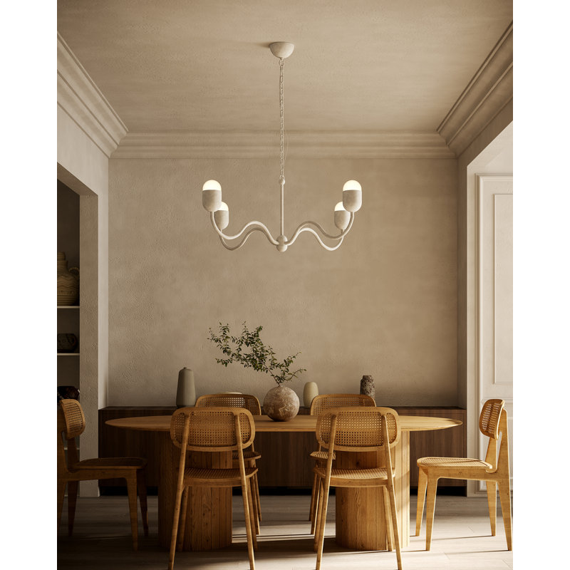 Lustre Effie, H 89,13 po x l 39 po x P 39 po, Blanc