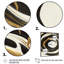 Noir, argent et or mélangeant des tourbillons V - peinture sur toile-356995482-356995477