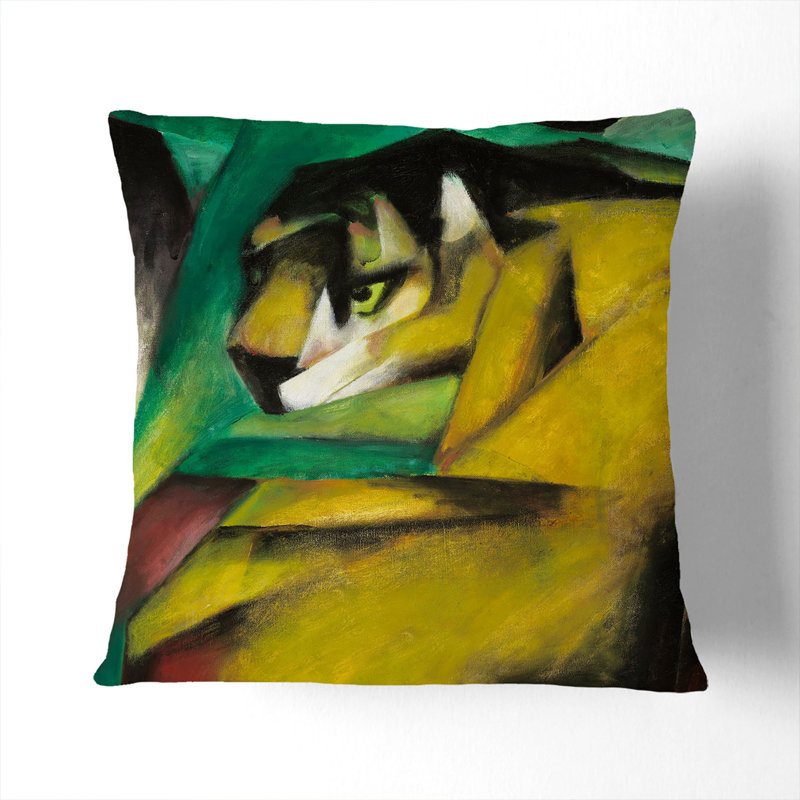 The Tiger Scatter Cushion, 55cm H x 55cm W x 20cm D, White