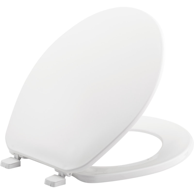 Siège de toilette rond en plastique, Blanc