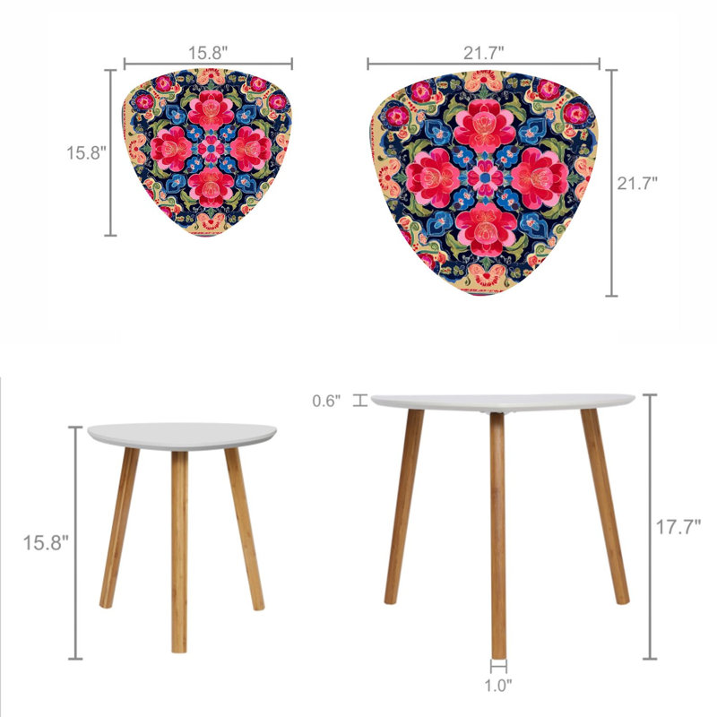 Ensemble de 2 tables basses gigognes Triangle