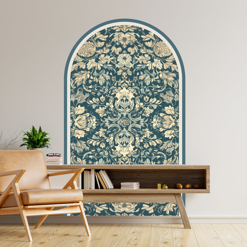 Adhésif décoratif antique non pelucheux floral, H 48 po x l 28 po