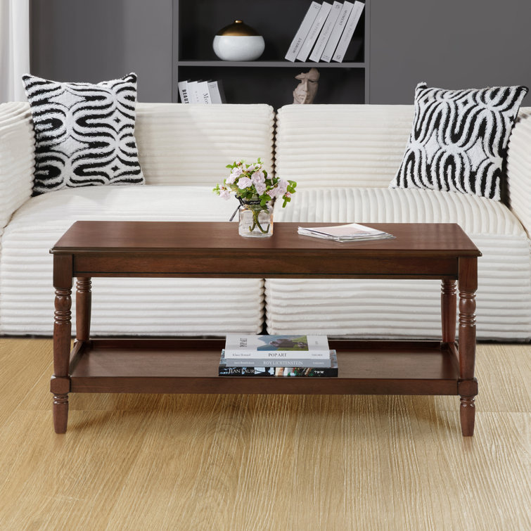 Mayall French Country Manor No Tools Coffee Table with Shelf