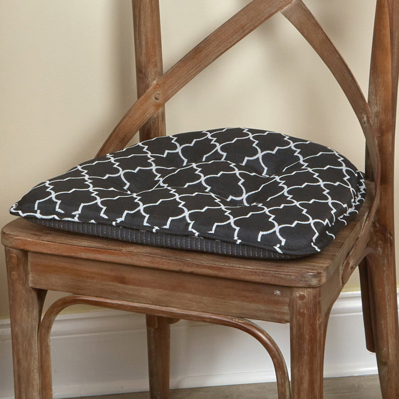 Non-Slip Dining Room And Kitchen Seat Cushions, 16 X 15 X 2 Inches, Black
