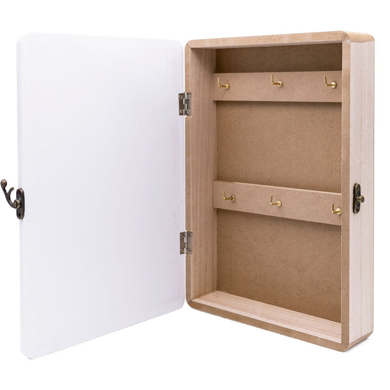 Bevin Manufactured Wood Wall Organizer with Key Hooks