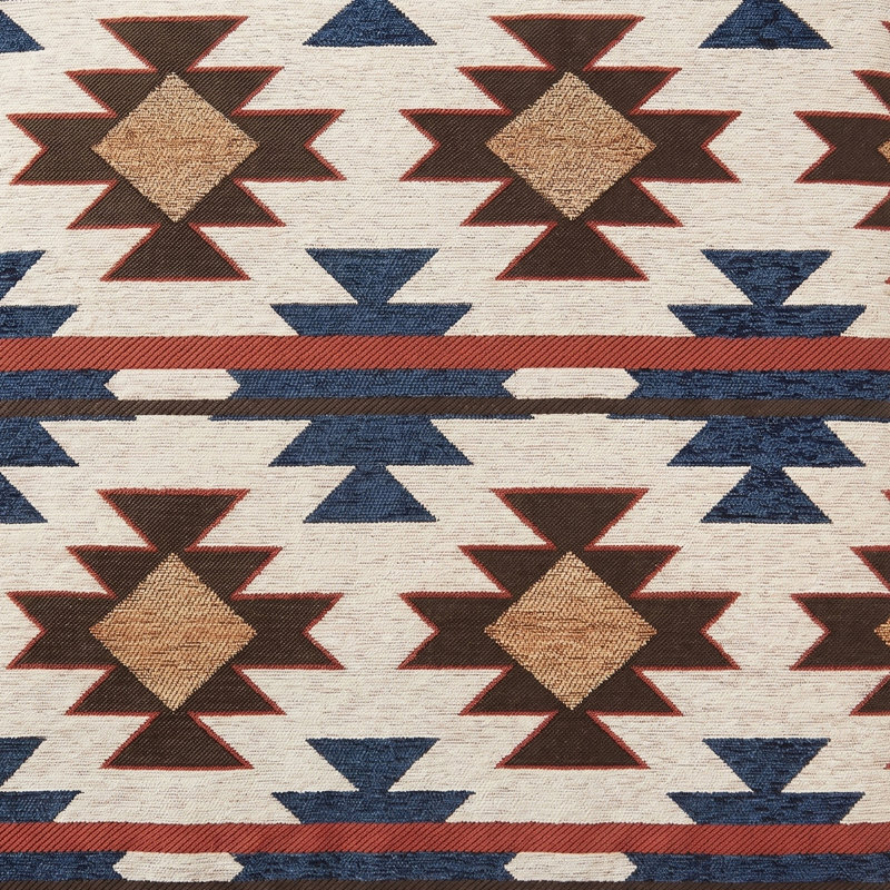 Jeté Tasha Polizzi, Bleu mariella / rouge / crème
