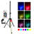 5 Core Universal Speaker Stand w Mount Bracket LED Lights Adjustable Height 40 - 72" Capacity 132lb