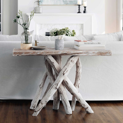 Console en bois massif 46,5 po Selene