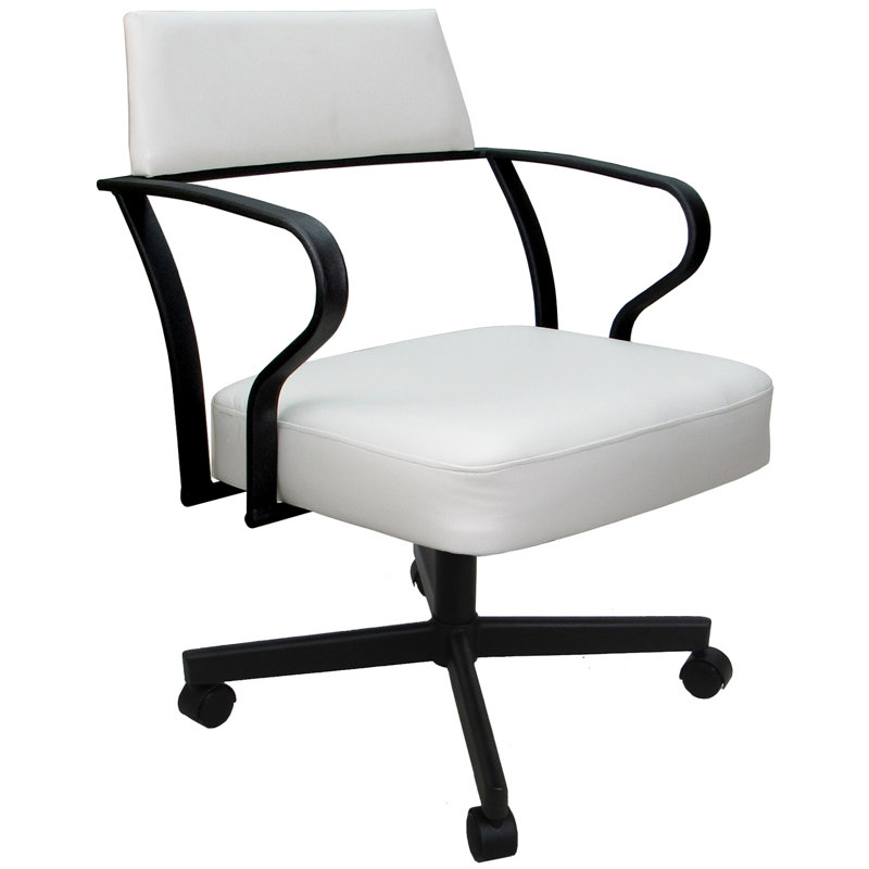 Chaise pivotante en métal Itzuri, Noir, Blanc