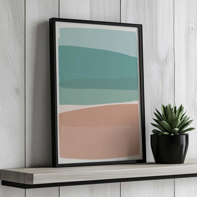 Reproduction d'art moderne sur toile turquoise et rose moderne par Garima Dhawan