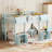 Full Loft Bed With Built-In Bookshelf, Curtain, And Storage Shelf Amusement Park-Inspired Playful Design Safety Guardrails-881658262