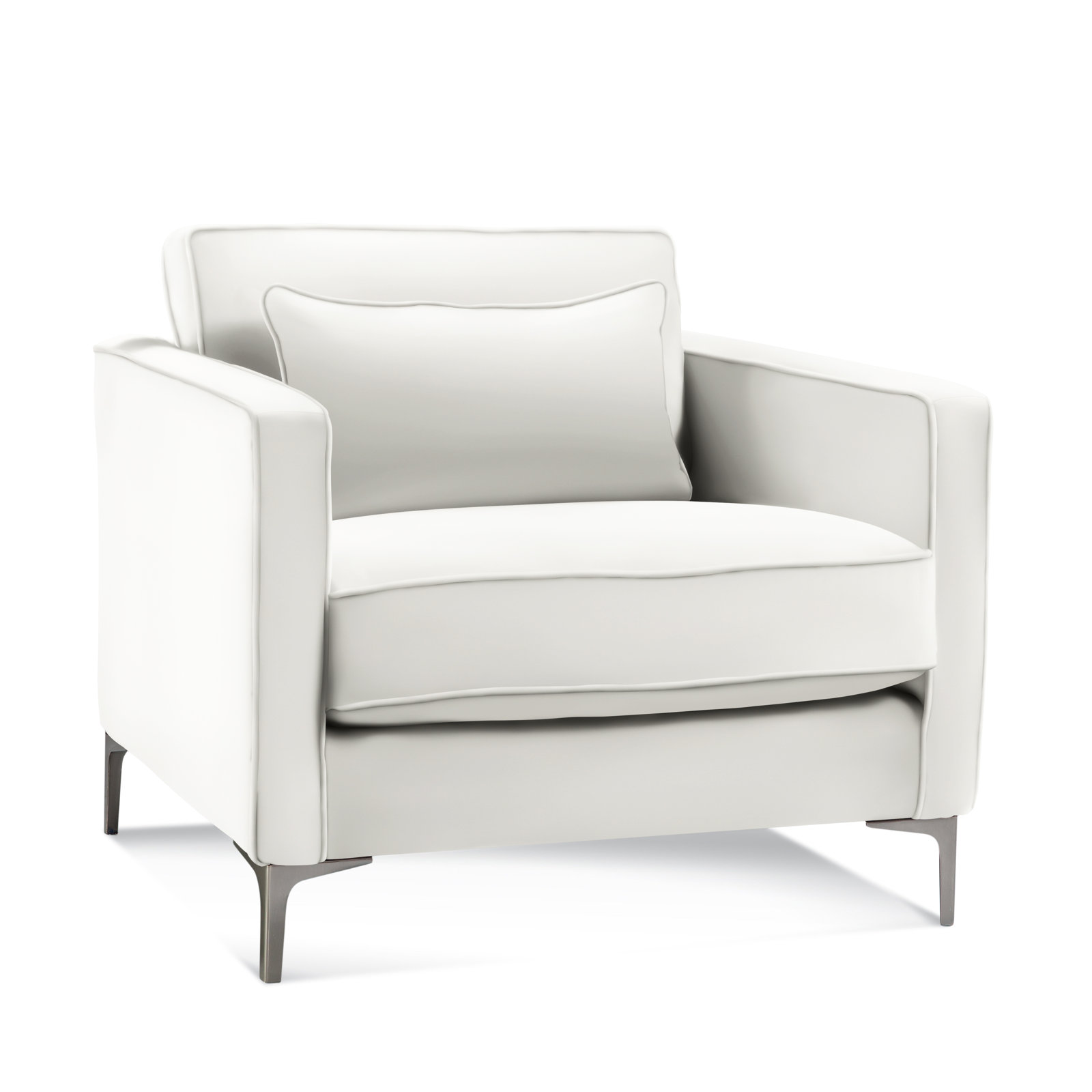 Upholstered Accent Chair, Elite Ivory 100% Polyester