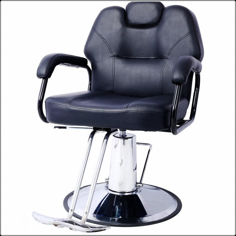 Fauteuil de coiffeur hydraulique robuste avec fonction d'inclinaison et siège plus large pour un confort maximal dans les salons de coiffure et les salons de coiffure