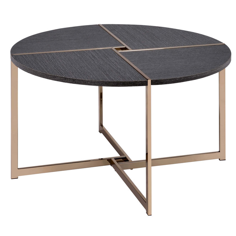 Table basse ronde noire