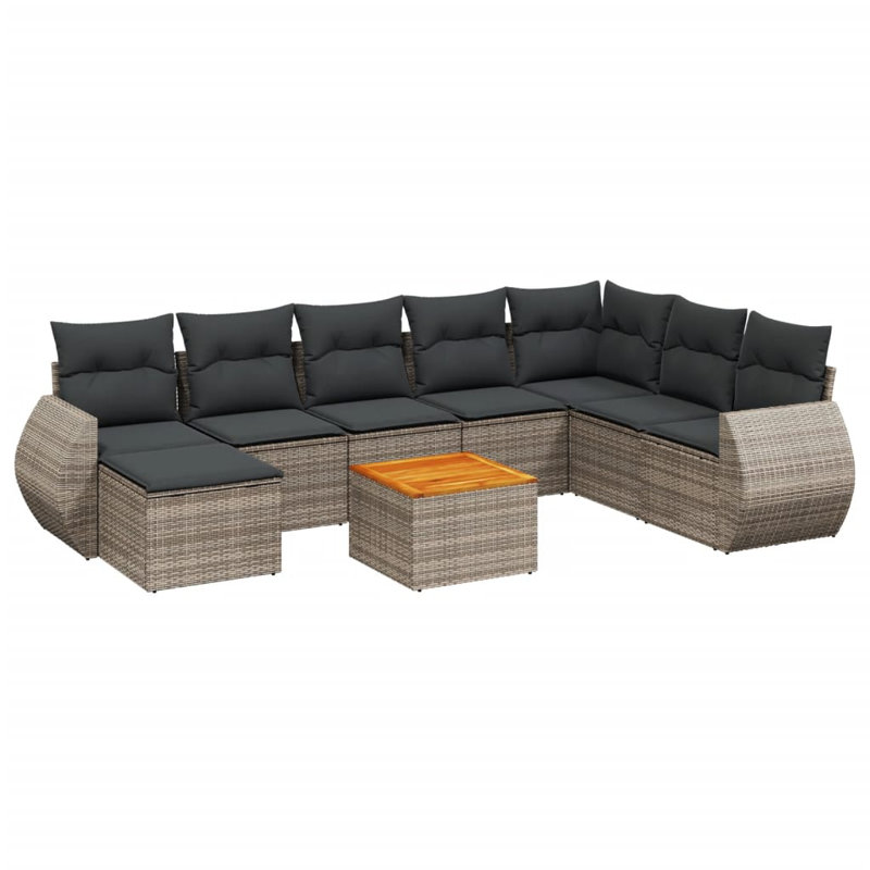 Vidaxl Garden Sofa Set, Gray