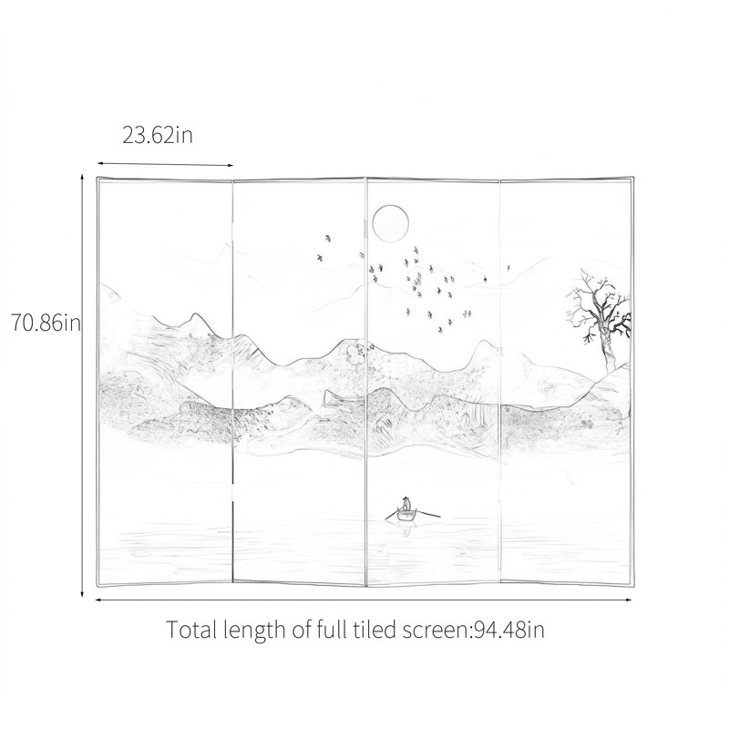 Ebert, 70.86" H x 94.48" W x 1.37" D