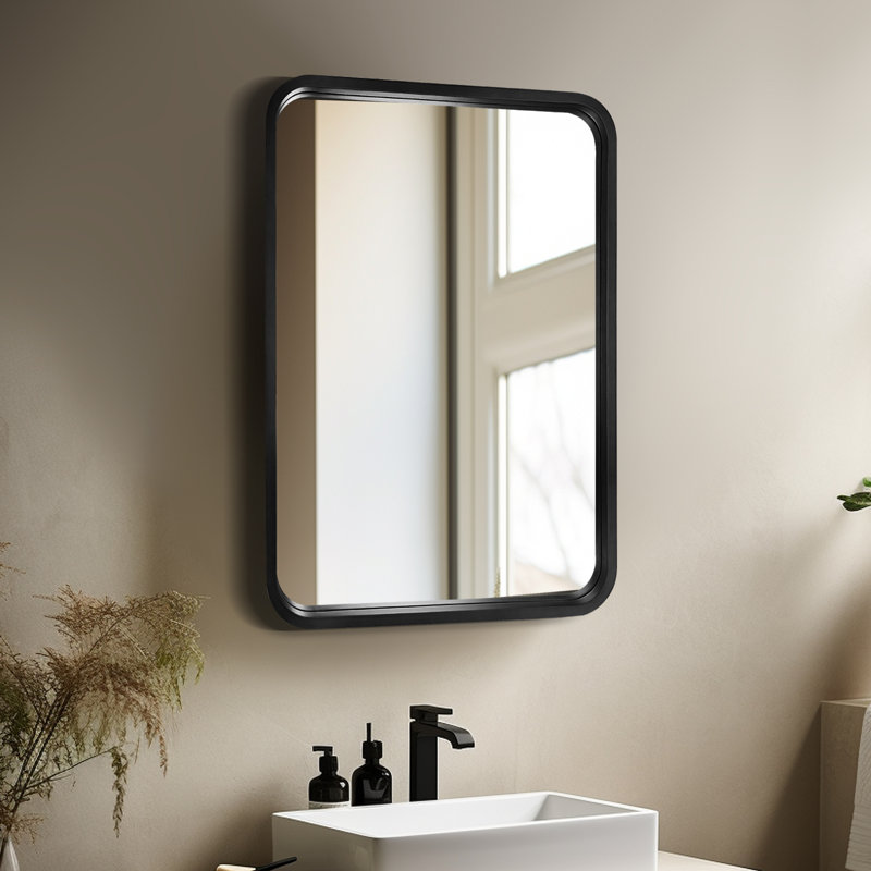 Miroir mural Sarwat, Noir, 24 po x 18 po