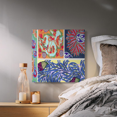 Abstract Collage Canvas Wall Art, Gallery Wrapped Print, Modern Home Decor, Colorful Canvas Art, Ready to Hang