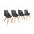 4 Ayden Upholstered Dining Chair with Cushion Seat Padding-1939212145