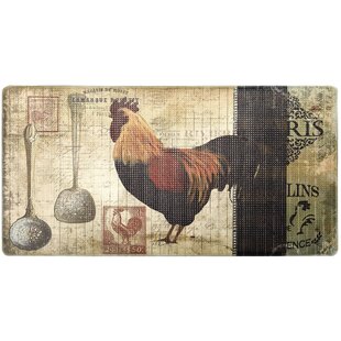  Image of European Classic French City Garden Corner Cafe Anti  Fatigue Kitchen Mat Comfort Floor Mats Non-Slip Oil Stain Resistant Easy to  Clean Kitchen Rug : Home & Kitchen