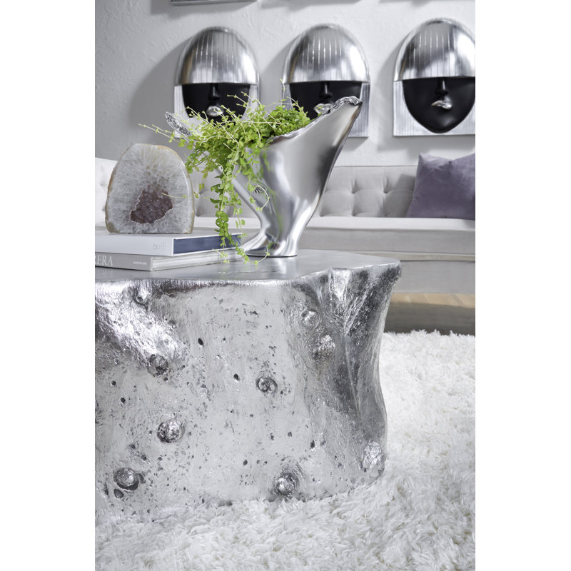 Cast Naturals 14" Resin Table Vase, Silver