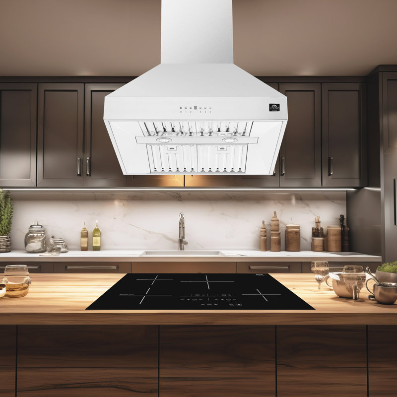 Hotte de cuisine murale de 30 pouces Coppito, 600 pi³ / min, 4 vitesses, tout acier inoxydable