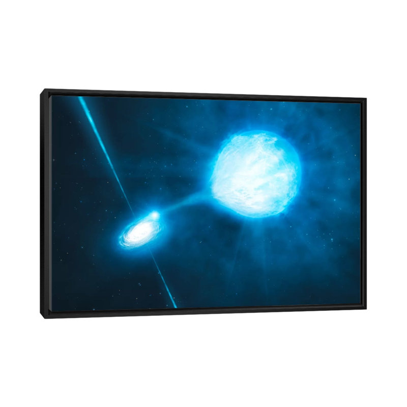"trou" , impression sur toile, H 18 po x l 26 po x P 1,5 po, Toile avec cadre noir, Pas de tapis