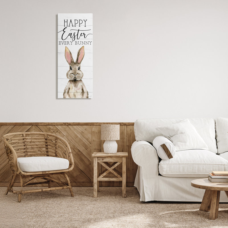Joyeuses Pâques, chaque toile de lapin, design par Lux + Me Designs, H 30 po x l 13 po