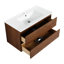 Meuble-lavabo mural 36 po avec lavabo en céramique 36 po, 2 tiroirs à fermeture en douceur, ensemble KD-102299659