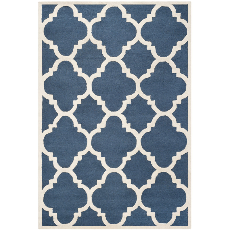Keith Geometric Wool Hand Woven Area Rug, Rectangle 183 x 274cm