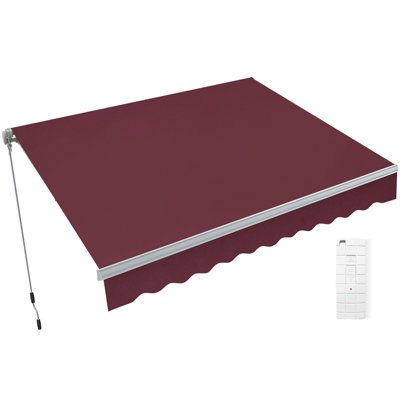 10x8 ft. Powered Retractable Patio Awnings, Outdoor Sunshade Canopy with Remote