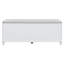 Banc de rangement rustique avec portes en rotin tissé et tablettes réglables-93383978